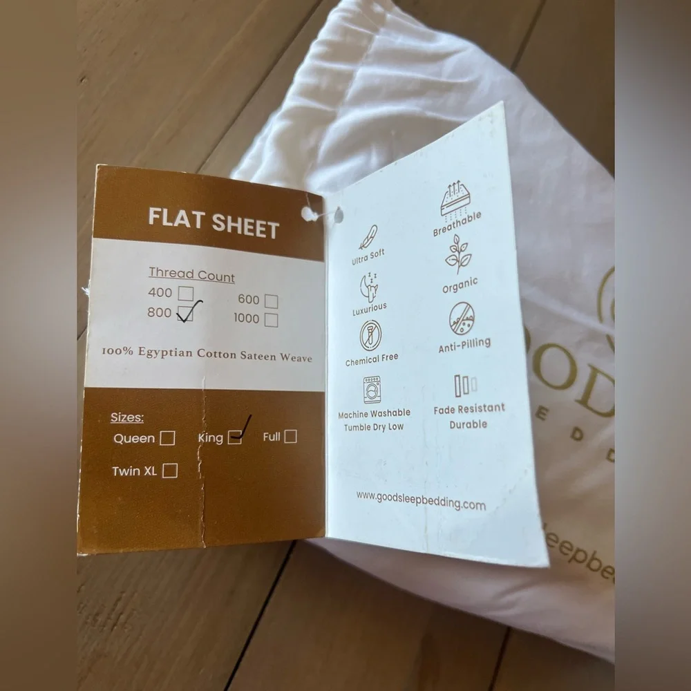 New Good Sleep Bedding Ivory Flat Sheet